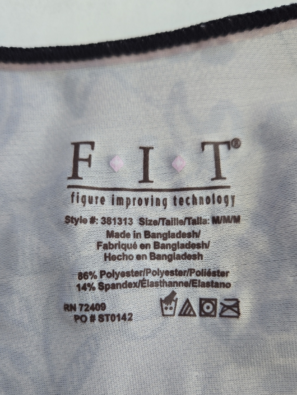 FIT Figure Improving Technology Lace Overlay Slip Dress Black Light Gray, NWT, M - Picture 6 of 8